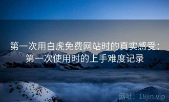 第一次用白虎免费网站时的真实感受：第一次使用时的上手难度记录