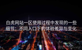 白虎网站一区使用过程中发现的一些细节：不同入口下的体验差异与变化