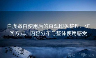 白虎嫩白使用后的直观印象整理：访问方式、内容分布与整体使用感受
