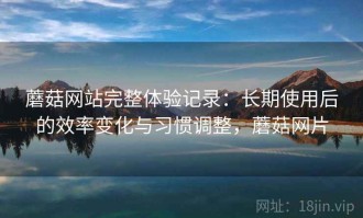 蘑菇网站完整体验记录：长期使用后的效率变化与习惯调整，蘑菇网片