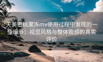 天美密桃果冻mv使用过程中发现的一些细节：视觉风格与整体观感的真实评价