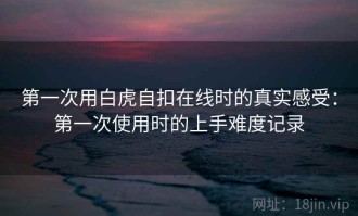第一次用白虎自扣在线时的真实感受：第一次使用时的上手难度记录