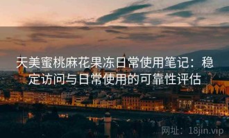 天美蜜桃麻花果冻日常使用笔记：稳定访问与日常使用的可靠性评估