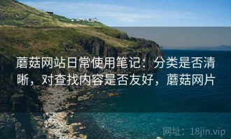 蘑菇网站日常使用笔记：分类是否清晰，对查找内容是否友好，蘑菇网片