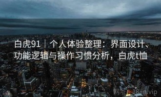 白虎91｜个人体验整理：界面设计、功能逻辑与操作习惯分析，白虎t恤