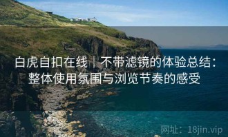 白虎自扣在线｜不带滤镜的体验总结：整体使用氛围与浏览节奏的感受