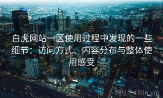 白虎网站一区使用过程中发现的一些细节：访问方式、内容分布与整体使用感受