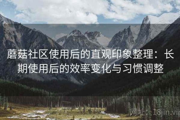 蘑菇社区使用后的直观印象整理：长期使用后的效率变化与习惯调整
