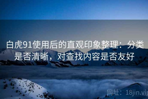 白虎91使用后的直观印象整理：分类是否清晰，对查找内容是否友好