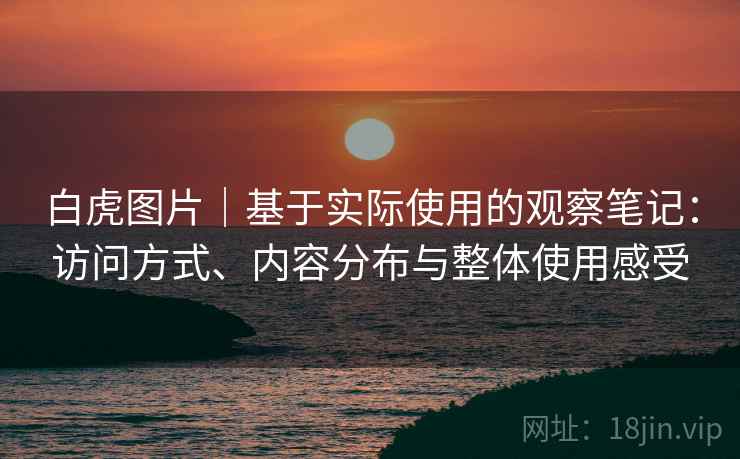 白虎图片｜基于实际使用的观察笔记：访问方式、内容分布与整体使用感受