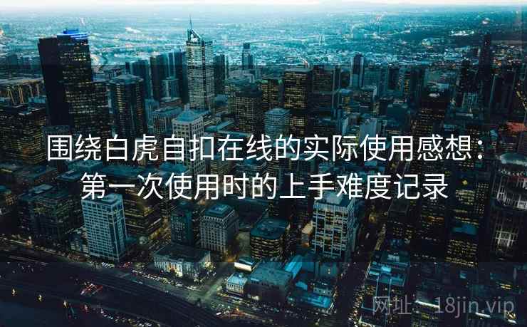 围绕白虎自扣在线的实际使用感想：第一次使用时的上手难度记录