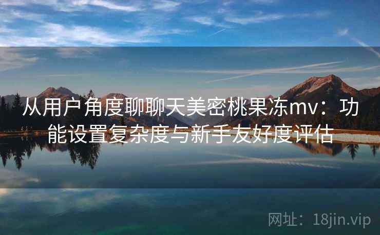 从用户角度聊聊天美密桃果冻mv:功能设置复杂度与新手友好度评估 从用户角度聊聊天美密桃果冻mv:功能设置复杂度与新手友好度评估