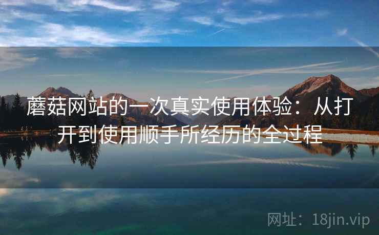 蘑菇网站的一次真实使用体验:从打开到使用顺手所经历的全过程 蘑菇网站的一次真实使用体验:从打开到使用顺手所经历的全过程